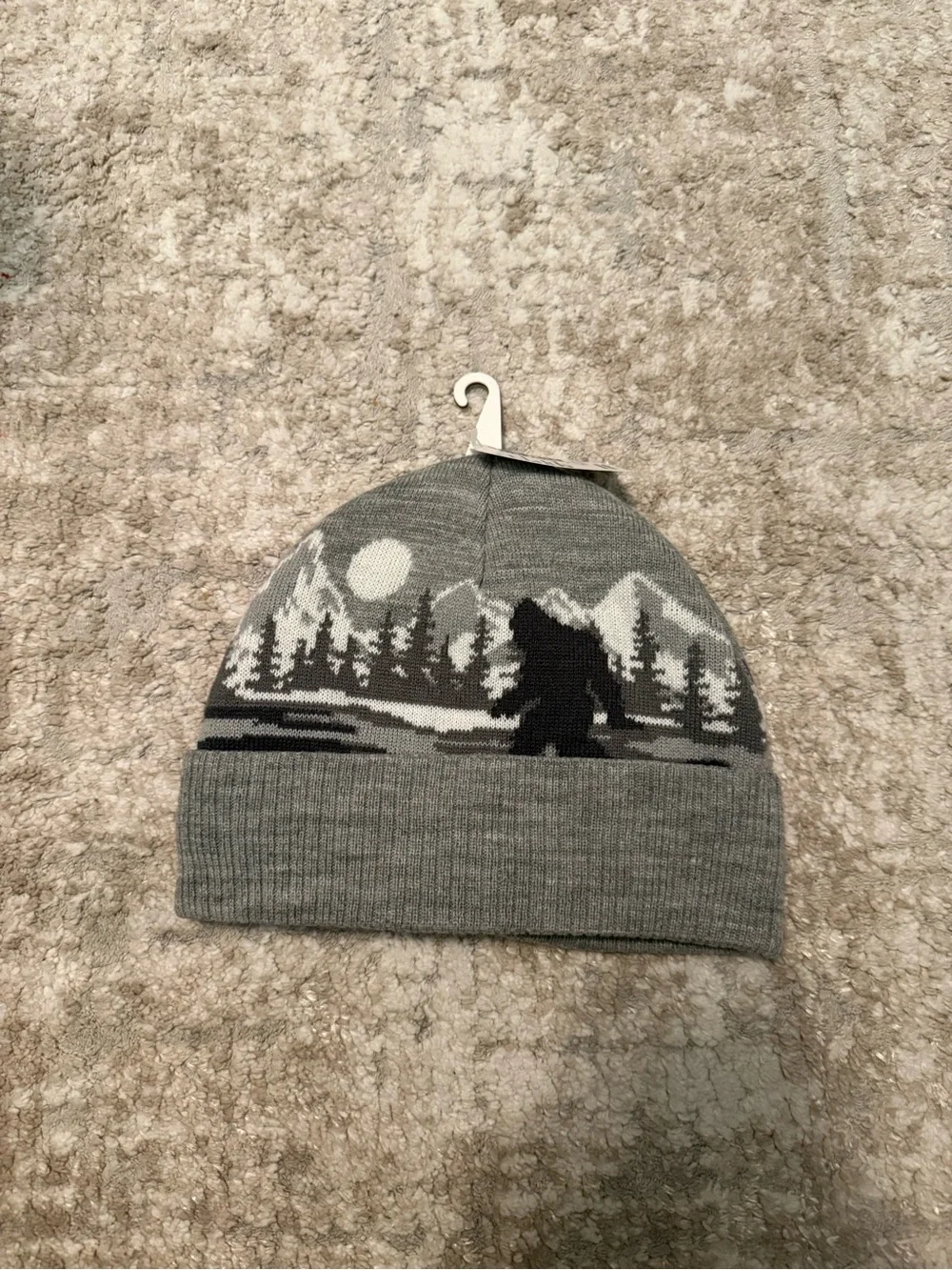 The Children's Place Gray Mountain & Sasquatch Knit Cap beanie size 4/7-NWT